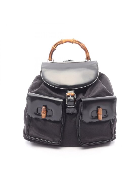 Gucci Backpack Bamboo 003 5 Black Nylon Enamel main image 10